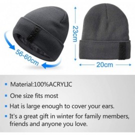 Skullies & Beanies Knit Beanie Warm Thick Lined Hat Mens Winter Skull Cap Unisex Beanie Cap - Grey02 - CQ18IE8NQTT $11.61