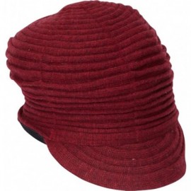 Newsboy Caps Women 100% Wool Newsboy Cap Hat 188 - B. Burgundy - C111BE7L0Q3 $34.67