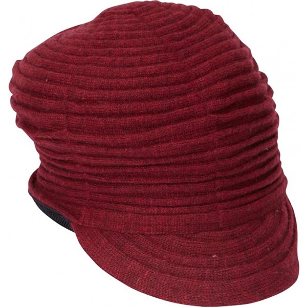 Newsboy Caps Women 100% Wool Newsboy Cap Hat 188 - B. Burgundy - C111BE7L0Q3 $23.11