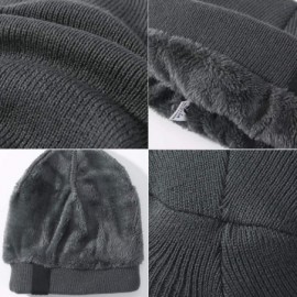 Skullies & Beanies Knit Beanie Warm Thick Lined Hat Mens Winter Skull Cap Unisex Beanie Cap - Grey02 - CQ18IE8NQTT $11.61