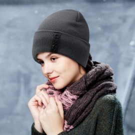 Skullies & Beanies Knit Beanie Warm Thick Lined Hat Mens Winter Skull Cap Unisex Beanie Cap - Grey02 - CQ18IE8NQTT $11.61