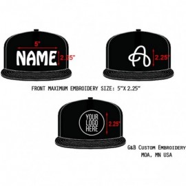 Baseball Caps Custom Hat. 6089 Snapback. Embroidered. Place Your Own Text - Black/Red - CM188Z033K2 $20.24
