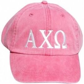 Baseball Caps Womens Alpha Chi Omega Baseball Cap - Red - CV11WK0N2R3 $25.90