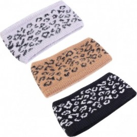 Cold Weather Headbands Stretch Leopard Pattern Headband Set colorGY KI BK - Set-colorGY KI BK - CW18Z2QQEWH $10.88