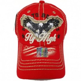 Baseball Caps USA American Flag Eagle Vintage Baseball Cap Men Women Mesh Cotton Hat - Vintage Usa Red a - CC18K54DOLS $17.71