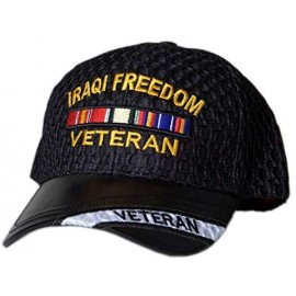 Baseball Caps Iraqi Freedom Veteran Mesh Cap [Adjustable Vet Hat] Black - CH121DD1283 $19.99