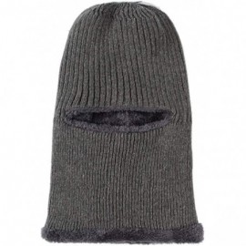 Balaclavas Balaclava Ski Mask- Fleece-Hood - Winter Beanie Hat Windproof Face Mask for Men Women - Deep Gray - C918IQ57ZUW $1...