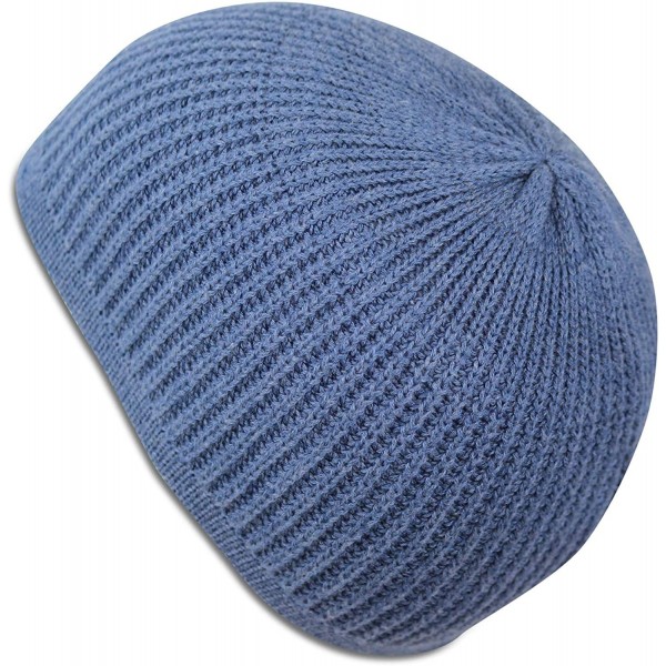 Skullies & Beanies 100% Cotton Over-The-Ear Beanie Kufis with Ribbed-Knit in Solid Colors - Great for Daily Wear and as a Che...