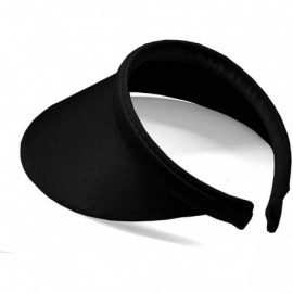 Sun Hats Women's Summer Sun UV Protection Visor Wide Brim Clip on Beach Pool Golf Cap Hat - Black - CW189XO5552 $14.17