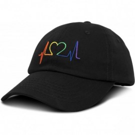 Baseball Caps Heartbeat RN Nurse Hat EKG Baseball Cap Medical Fitness - Black-rainbow - C018OGGD23N $13.48