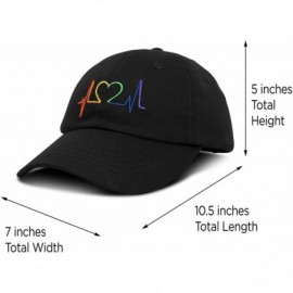 Baseball Caps Heartbeat RN Nurse Hat EKG Baseball Cap Medical Fitness - Black-rainbow - C018OGGD23N $13.48