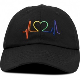 Baseball Caps Heartbeat RN Nurse Hat EKG Baseball Cap Medical Fitness - Black-rainbow - C018OGGD23N $13.48