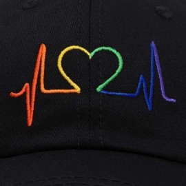 Baseball Caps Heartbeat RN Nurse Hat EKG Baseball Cap Medical Fitness - Black-rainbow - C018OGGD23N $13.48