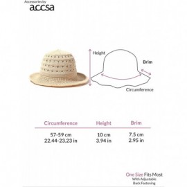 Sun Hats Women Fedora Straw Bucket Hat Travel Carry Foldable Summer Sunhat - Ocher - CR18RMRCLC2 $9.77