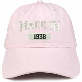 Baseball Caps Made in 1938 Embroidered 82nd Birthday Brushed Cotton Cap - Light Pink - CF18C98QO3I $14.68