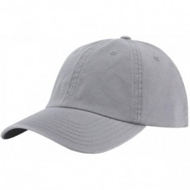 Baseball Caps Blank Dad Hat Cotton Adjustable Baseball Cap - Gray - CF12O75K9RO $12.73