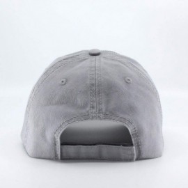 Baseball Caps Blank Dad Hat Cotton Adjustable Baseball Cap - Gray - CF12O75K9RO $12.73