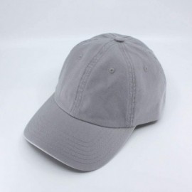 Baseball Caps Blank Dad Hat Cotton Adjustable Baseball Cap - Gray - CF12O75K9RO $12.73