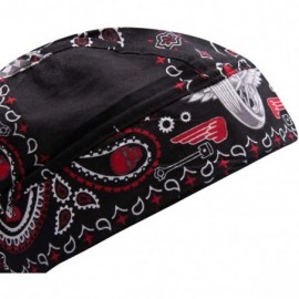 Skullies & Beanies Skull Caps - 100% Cotton in Patterned and Plain Colors- Pack of 3 - Biker 2 - C718HKCENRQ $14.45