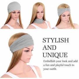 Headbands Versatile Multi Style Breathable Microfiber - Light Gray - CY12NSZJJUM $9.86