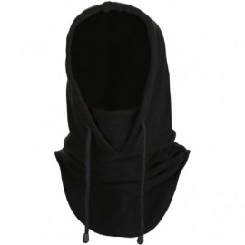 Balaclavas Men's Winter Fleece Balaclava Tactical Cold Weather Outdoor Sports Hats Mask Black - CR118S1NYNF $11.56