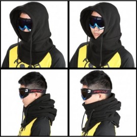 Balaclavas Men's Winter Fleece Balaclava Tactical Cold Weather Outdoor Sports Hats Mask Black - CR118S1NYNF $11.56