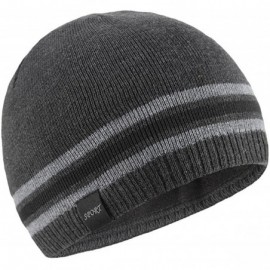 Skullies & Beanies Mens Winter Beanie Hat Oversized Warm Knit Fleece Lined Short Beanie Ski Skull Cap - Grey - CB1880SMM95 $8.69