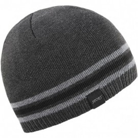 Skullies & Beanies Mens Winter Beanie Hat Oversized Warm Knit Fleece Lined Short Beanie Ski Skull Cap - Grey - CB1880SMM95 $8.69