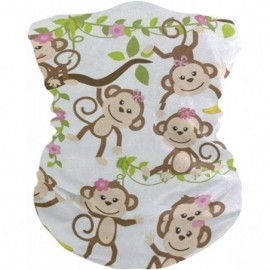 Balaclavas Funny Monkey Tree with Banana Face Mask UV Sun Mask Dust Wind Neck Gaiter Magic Bandana - CR197QR3O8O $15.66