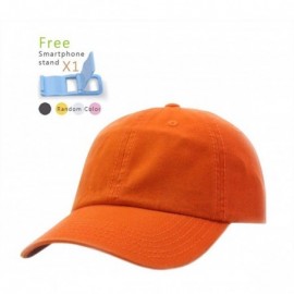 Baseball Caps Classic Washed Cotton Twill Low Profile Adjustable Baseball Cap - Orange - CN12EL7HJ67 $9.17