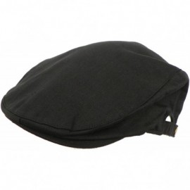 Newsboy Caps 100% Cotton Ivy Scally Cap Driver Golf Hat Flat Newsboy - Black - CG182ZY9H7X $21.22