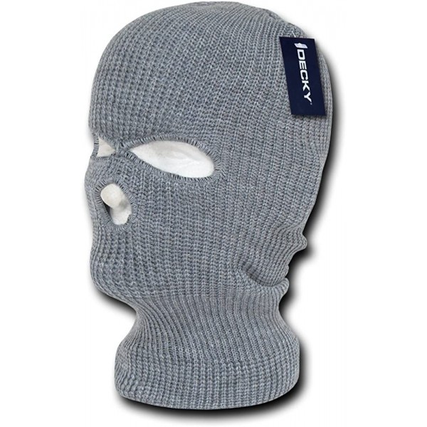 Skullies & Beanies Face Mask 3 Holes Beanie - Heather Grey - CY117MGFVN3 $10.07