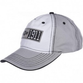 Baseball Caps Chevrolet 1911 Embroidered Patch Gray & White Adjustable Cap - CF18A7OCCZS $16.42