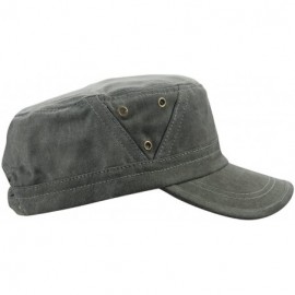 Baseball Caps Men's Cotton Flat Top Peaked Baseball Twill Army Military Corps Hat Cap Visor - Army Green - C412DSYCB7V $11.18