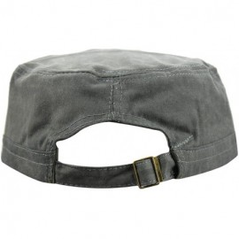 Baseball Caps Men's Cotton Flat Top Peaked Baseball Twill Army Military Corps Hat Cap Visor - Army Green - C412DSYCB7V $11.18