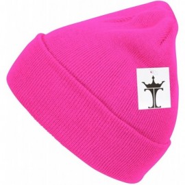 Skullies & Beanies Solid Winter Long Beanie - 12 Piece Wholesale - Hot Pink - CO18YUSYDQQ $20.80