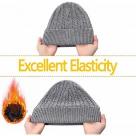 Skullies & Beanies Mens Beanie Hats for Winter- Warm Hat Fleece Skull Caps- Women Men Knit Hat - Black - C418A2O3Q4S $7.73