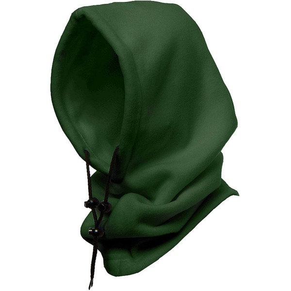 Balaclavas 4 in 1 Full Face Hood for Adults- Fleece Balaclava- Ski Mask Hoodie- Face Fleece Mask - Hunter Green - CB18ZCIWWO6...