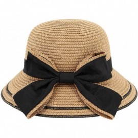 Sun Hats Cute Girls Sunhat Straw Hat Tea Party Hat Set with Purse - Khaki 4 - CV189X73AYE $13.45