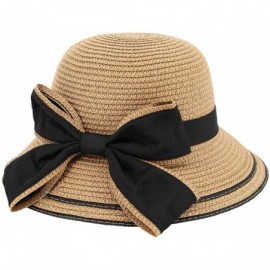 Sun Hats Cute Girls Sunhat Straw Hat Tea Party Hat Set with Purse - Khaki 4 - CV189X73AYE $13.45