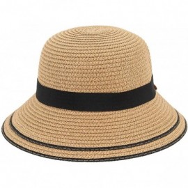 Sun Hats Cute Girls Sunhat Straw Hat Tea Party Hat Set with Purse - Khaki 4 - CV189X73AYE $13.45