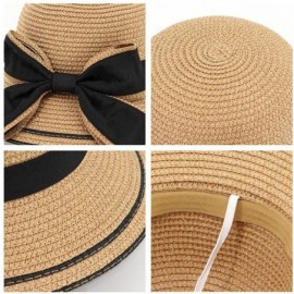 Sun Hats Cute Girls Sunhat Straw Hat Tea Party Hat Set with Purse - Khaki 4 - CV189X73AYE $13.45