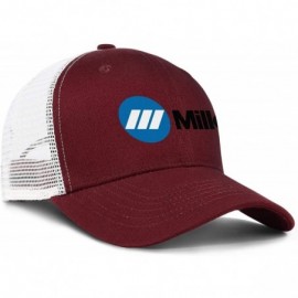 Baseball Caps Mens Miller-Electric- Baseball Caps Vintage Adjustable Trucker Hats Golf Caps - Burgundy-65 - C618ZLGAU5I $16.51