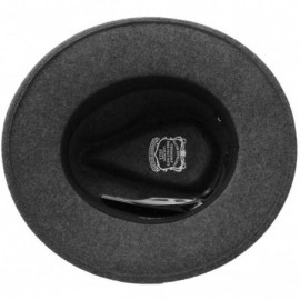 Fedoras Men's Classic Traveller III Wool Felt Fedora Hat Packable Water Repellent - Gris - CK1237YMQ1D $40.97