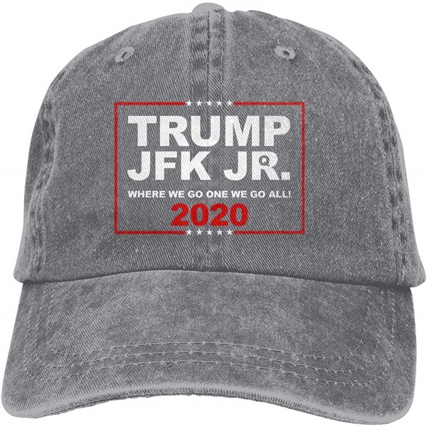 Baseball Caps Trump JFK Jr Adjustable Baseball Caps Denim Hats Cowboy Sport Outdoor - Gray - C418W6SMC6A $16.37