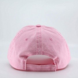 Baseball Caps Vintage Washed Cotton Adjustable Dad Hat Baseball Cap - 70 Pink - CC12MYTK3I1 $10.48