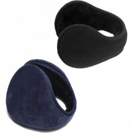 Cold Weather Headbands Womens Fleece Warmers Headband - 2PCS-EW-BK+BE-01 - CY18L787NC0 $9.01