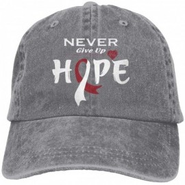 Baseball Caps 2018 Adult Fashion Cotton Denim Baseball Cap Neck Cancer Awareness-1 Classic Dad Hat Adjustable Plain Cap - Ash...