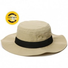 Sun Hats Unisex Outdoor UPF50+ Packable Boonie Hat w/Vented Crown&Lining Sunhat - 89026_beige - CC17AAK2TRX $14.28