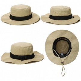 Sun Hats Unisex Outdoor UPF50+ Packable Boonie Hat w/Vented Crown&Lining Sunhat - 89026_beige - CC17AAK2TRX $14.28